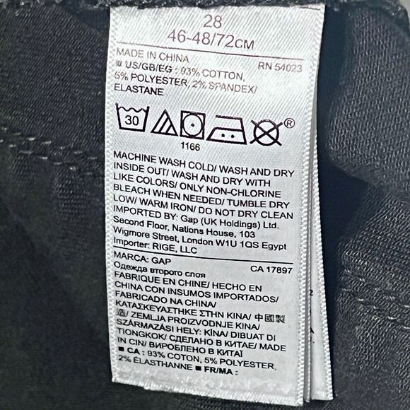 Gap Black Denim Jeans Curvy True Skinny Womens Size 28 - Picture 7 of 10